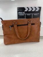 ⁦Cartable Homme en Simili Cuir Design Élégant Jeep 180551-12 Marron Clair – حقيبة جلدية لون بني فاتح⁩ - الصورة ⁦4⁩