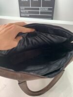 ⁦Cartable Homme en Simili Cuir Design Élégant Jeep Marron Foncé – حقيبة جلدية لون بني داكن⁩ - الصورة ⁦7⁩