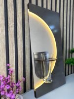 ⁦Panneau Mural Décoratif avec Éclairage LED Design Moderne en Bois V4⁩ - الصورة ⁦5⁩