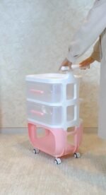 ⁦Chariot de Rangement à Roulette 3 Niveaux – سلة تنظيم أغراض متنقلة⁩ - الصورة ⁦6⁩