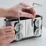 ⁦Organiseur d’évier de cuisine porte-éponge en acier inoxydable – منظم أغراض حوض الغسيل⁩ - الصورة ⁦3⁩