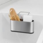 ⁦Organiseur d’évier de cuisine porte-éponge en acier inoxydable – منظم أغراض حوض الغسيل⁩ - الصورة ⁦2⁩