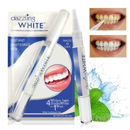 Stylo blanchissant pour les dents en 2 parties avec applicateur doux