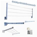 Sèche linge Mural Rabattable avec corde