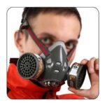 ⁦Masque de protection gaz avec 2 filtres au gel de silice – قناع تنفس للحرفيين⁩ - الصورة ⁦3⁩