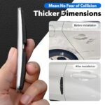 ⁦Protections de bord de portière latérales en caoutchouc et acier chromé 4Pcs – طقم حماية أبواب السيارة⁩ - الصورة ⁦5⁩