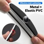 ⁦Protections de bord de portière latérales en caoutchouc et acier chromé 4Pcs – طقم حماية أبواب السيارة⁩ - الصورة ⁦4⁩