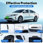 ⁦Protections de bord de portière latérales en caoutchouc et acier chromé 4Pcs – طقم حماية أبواب السيارة⁩ - الصورة ⁦3⁩