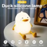 ⁦Veilleuse en Silicone Forme Canards pour Chambre d’enfant Rechargeable⁩ - الصورة ⁦3⁩