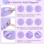 ⁦Coupe-ongles et lime à ongles électriques avec 9 têtes – جهاز قص الأظافر⁩ - الصورة ⁦2⁩