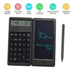 ⁦Calculatrice pliable et numérique avec tablette d’écriture LCD 6 pouces – آلة حاسبة ولوحة كتابة 2في1⁩ - الصورة ⁦6⁩