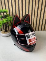 ⁦Casque de moto pour femme et fille avec oreilles de chat - خوذة احترافية للنساء⁩ - الصورة ⁦16⁩
