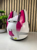 ⁦Casque de moto pour femme et fille avec oreilles de chat - خوذة احترافية للنساء⁩ - الصورة ⁦17⁩