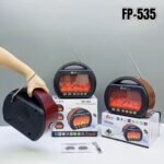 ⁦Haut Parleur Bluetooth sans fil Motif Flamme Style Rétro FP-535 – مكبر صوت بلوتوث⁩ - الصورة ⁦3⁩