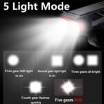 ⁦Lampe d’éclairage solaire pour vélo et trottinette avec sonnette et alarme – مصباح دراجات يعمل بالطاقة الشمسية⁩ - الصورة ⁦7⁩