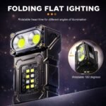 ⁦Lampe torche à clip pour chapeau à haute luminosité avec base magnétique – مصباح مغناطيسي عالي السطوع⁩ - الصورة ⁦2⁩