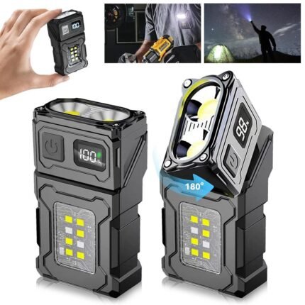 Lampe torche à clip pour chapeau à haute luminosité avec base magnétique – مصباح مغناطيسي عالي السطوع