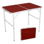 ⁦Table pliante valise Portable en métal aluminium 120 x 60 x 70 cm⁩ - الصورة ⁦2⁩