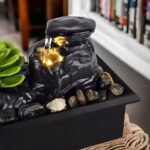 ⁦Fontaine à eau cascade avec éclairage LED pour décoration intérieure et ambiance V2⁩ - الصورة ⁦4⁩