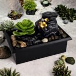 ⁦Fontaine à eau cascade avec éclairage LED pour décoration intérieure et ambiance V2⁩ - الصورة ⁦5⁩