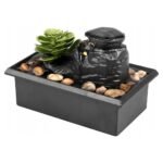 ⁦Fontaine à eau cascade avec éclairage LED pour décoration intérieure et ambiance V2⁩ - الصورة ⁦2⁩