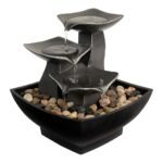 ⁦Fontaine à eau cascade avec éclairage LED pour décoration intérieure et ambiance V4⁩ - الصورة ⁦2⁩