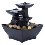 ⁦Fontaine à eau cascade avec éclairage LED pour décoration intérieure et ambiance V4⁩ - الصورة ⁦3⁩