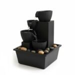 ⁦Fontaine à eau cascade avec éclairage LED pour décoration intérieure et ambiance V5⁩ - الصورة ⁦4⁩