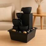 ⁦Fontaine à eau cascade avec éclairage LED pour décoration intérieure et ambiance V5⁩ - الصورة ⁦5⁩