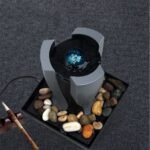 ⁦Fontaine à eau en forme de tour cascade avec boule de cristal et éclairage LED V6⁩ - الصورة ⁦3⁩