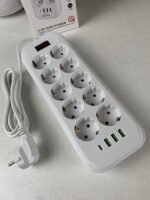 ⁦Rallonge Multiprise 10 Prises et 4 Ports USB Haute Puissance 3250W – مقبس طاقة متعدد المنافذ⁩ - الصورة ⁦8⁩