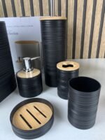 ⁦Ensemble de 6 accessoires de salle de bain design ovales – طقم أدوات الحمام من 6 قطع⁩ - الصورة ⁦11⁩