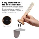 ⁦Applique murale rechargeable en bois avec détecteur de mouvement effet glow – مصباح جداري محمول⁩ - الصورة ⁦3⁩