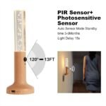 ⁦Applique murale rechargeable en bois avec détecteur de mouvement effet glow – مصباح جداري محمول⁩ - الصورة ⁦4⁩