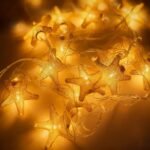 Guirlande Lumineuse Étoiles Dorées 16 LED avec Maillage Métallique – سلسلة أضواء رمضانية