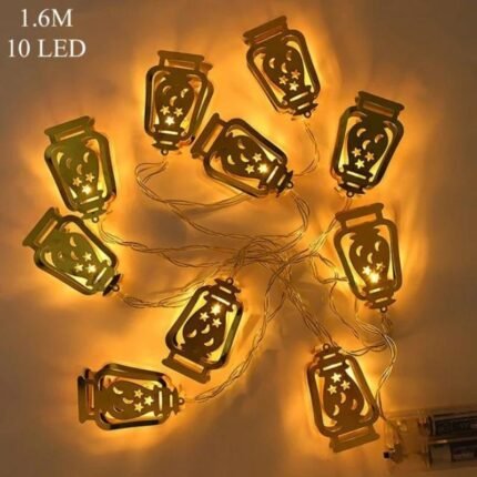 Guirlande lumineuse d'ampoule de lanterne de Ramadan 10 pièce