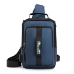 ⁦Sacoche Oxford imperméable multifonctionnel avec Sortie De charge usb pour hommes V3⁩ - الصورة ⁦3⁩