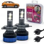 Kit Lampe de phare LED H4 6500K-16000LM Ultra Puissant – مصابيح إضاءة أمامية للسيارات