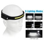 ⁦Lampe frontale 6000LM COB à Induction Rechargeable 5 Modes⁩ - الصورة ⁦5⁩