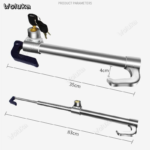 ⁦Serrure antivol Standard de frein et volant rétractable double crochet En Acier Inoxydable - قفل مضاد للسرقة فرامل وعجلة قيادة من الفولاذ المقاوم للصدأ⁩ - الصورة ⁦7⁩