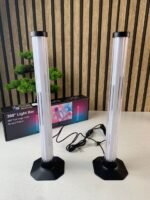⁦Lampes d’ambiance 2Pcs LED RVB Smart 360° avec plusieurs modes et synchronisation de la musique⁩ - الصورة ⁦7⁩