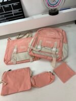 ⁦Ensemble de sacs d’école Kawai pour adolescents 5Pcs YISIYUAN Rose – محفظة 5 قطع كاواي وردي⁩ - الصورة ⁦3⁩