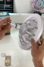 ⁦Lampe et Ventilateur de plafond silencieux avec télécommande 30W 220V⁩ - الصورة ⁦9⁩