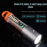 ⁦Lampe de Poche LED Multi-Fonction avec Zoom, Laser et 8 Modes d’Éclairage – Torche Étanche pour Camping d’Urgence avec Magnet⁩ - الصورة ⁦4⁩