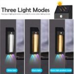 ⁦Lanterne Murale Solaire avec Lumière Colorées et Détecteur de Mouvements – مصباح خارجي يعمل بالطاقة الشمسية⁩ - الصورة ⁦2⁩