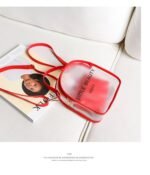 ⁦Sac à dos transparent Top avec pochette intérieure 2en1 tendence 2023⁩ - الصورة ⁦4⁩