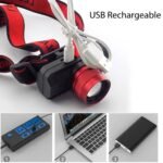 ⁦Lampe Frontale 3 Modes Rechargeable – مصباح تخييم عالي السطوع⁩ - الصورة ⁦5⁩