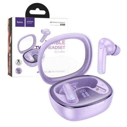 Écouteurs sans fil Bluetooth 5.3 HOCO EQ6 Purple – سماعات لاسلكية أصلية