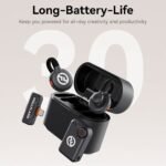 ⁦Microphone cravate sans fil Hollyland Lark M2S Combo (récepteur caméra + récepteur USB-C + câble Lightning)⁩ - الصورة ⁦4⁩