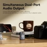 ⁦Microphone cravate sans fil Hollyland Lark M2S Combo (récepteur caméra + récepteur USB-C + câble Lightning)⁩ - الصورة ⁦7⁩